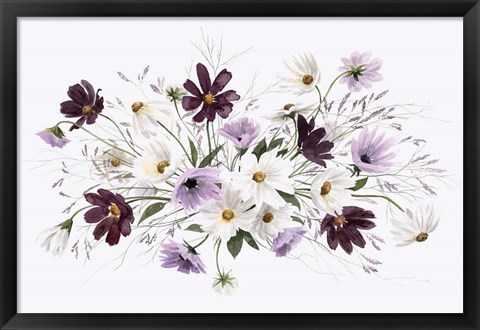 Framed Amethyst Bouquet III Print