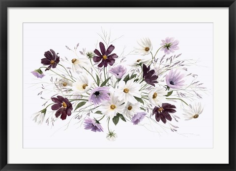 Framed Amethyst Bouquet III Print