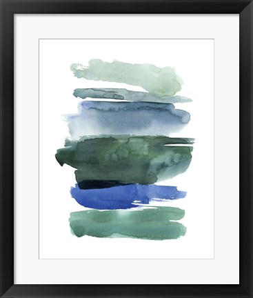 Framed Swatches of Sea I Print