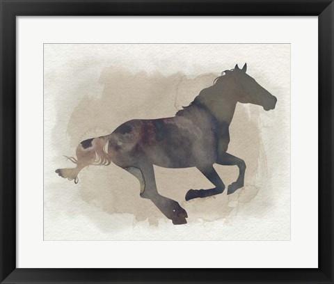 Framed Galloping I Print