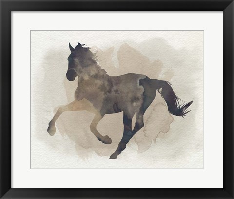 Framed Galloping II Print