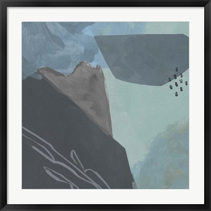 Framed Steely Abstract I Print