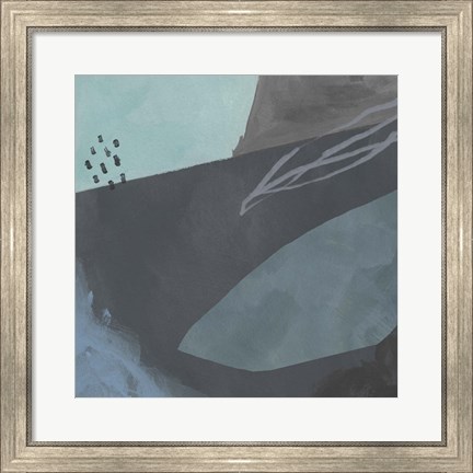 Framed Steely Abstract II Print