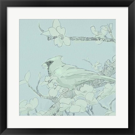 Framed Backyard Bird Sketch II Print