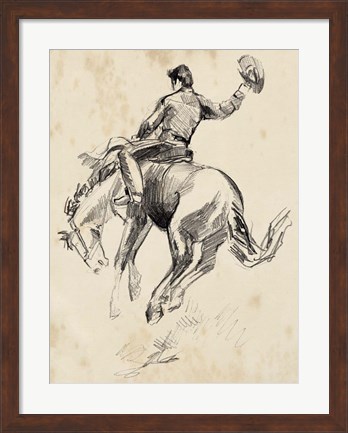 Framed King of the Rodeo II Print