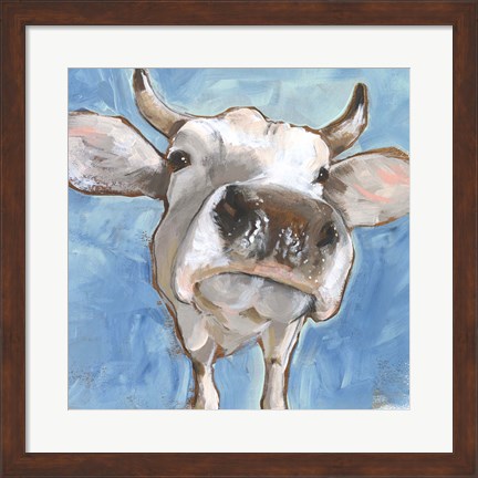 Framed Cattle Close-up I Print