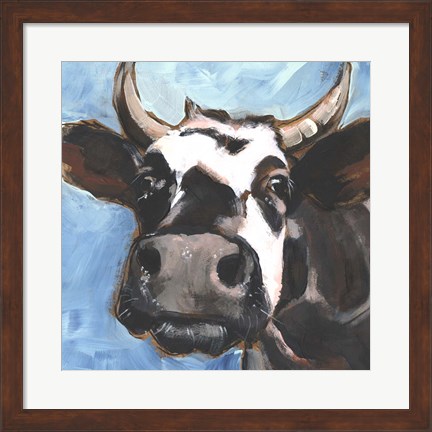 Framed Cattle Close-up II Print