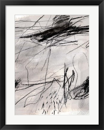 Framed Charcoal Waltz I Print