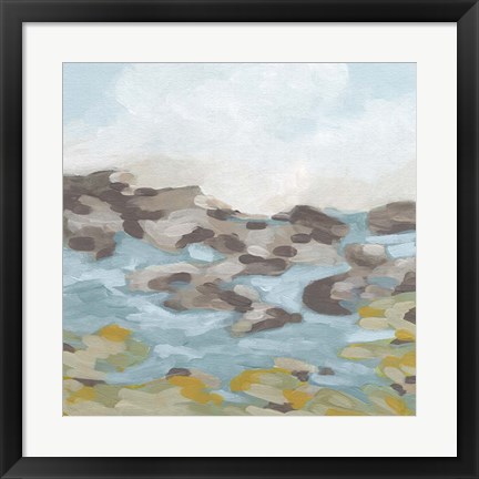 Framed Stone Shore I Print