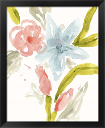 Framed Floral Sonata II Print