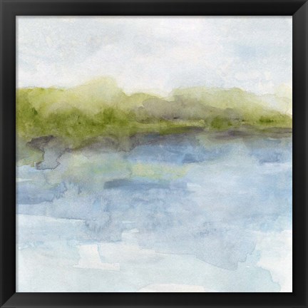 Framed Watermark Shoreline I Print