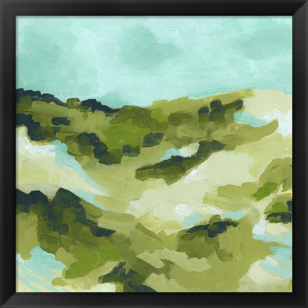 Framed Spring Hillside I Print