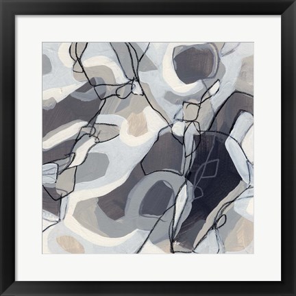 Framed Graphite Swirl II Print