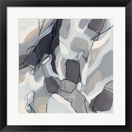 Framed Graphite Swirl III Print