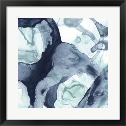 Framed Blue Cavern V Print