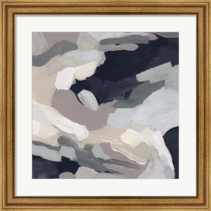 Framed Monochrome Currents II Print