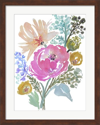 Framed Flower Posy I Print