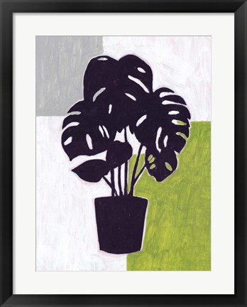 Framed Green Plantling II Print