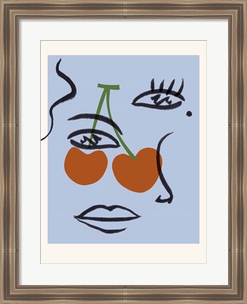 Framed Cherry Baby I Print