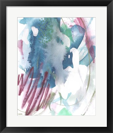 Framed Magenta Wave Form II Print