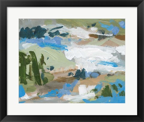 Framed Mountain River I Print