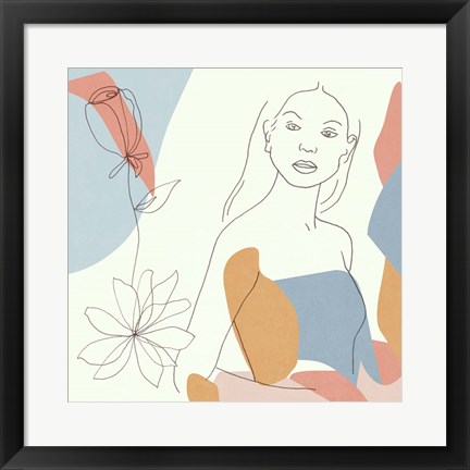 Framed Floral Fantasies III Print