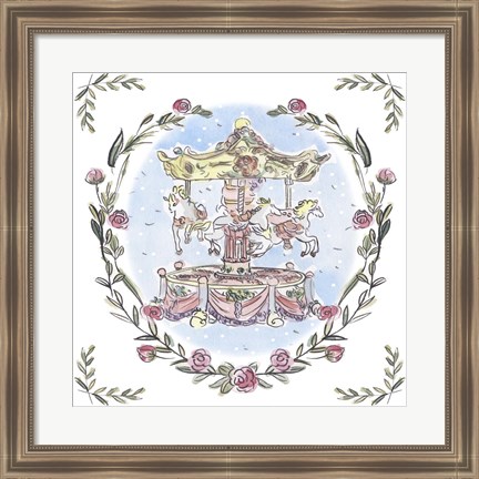 Framed Winter Carousel III Print