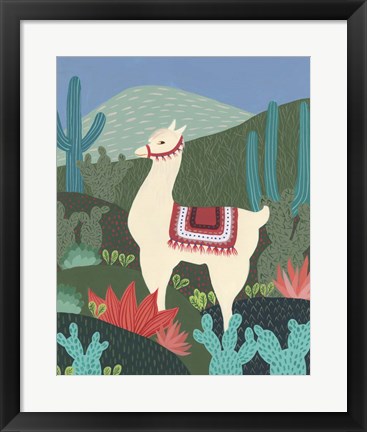 Framed Desert Llama II Print