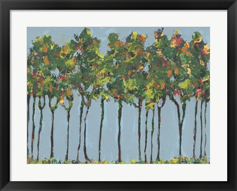 Framed Sunset Trees II Print