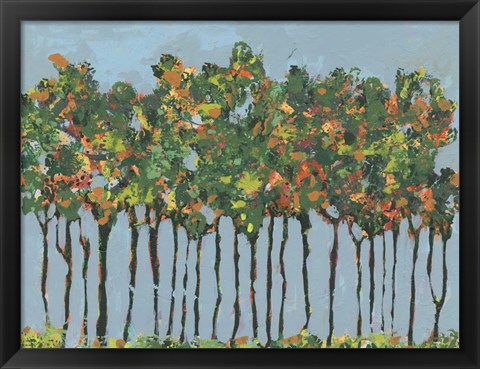 Framed Sunset Trees III Print