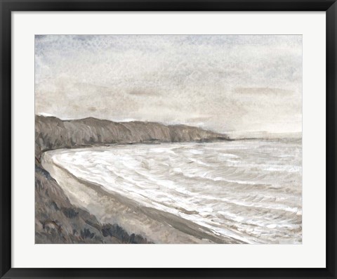 Framed Coastal Shoreline I Print