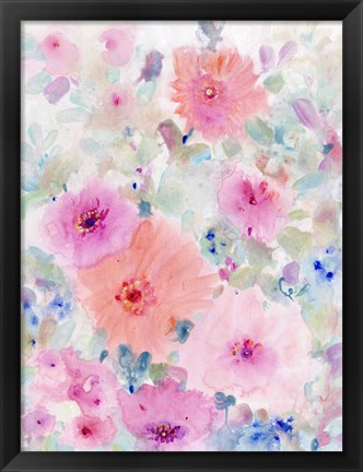 Framed Bright Floral Design II Print