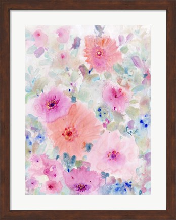Framed Bright Floral Design II Print