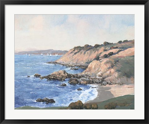 Framed Ocean Bay I Print