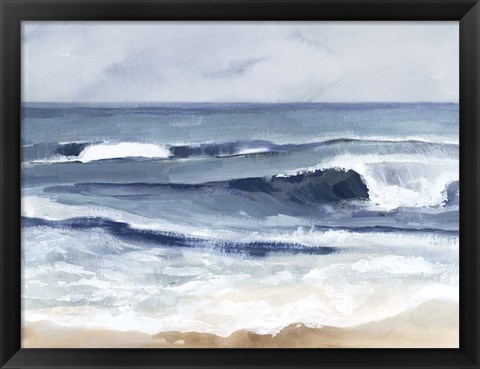 Framed Surf Spray I Print