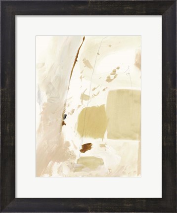 Framed Markings in Beige I Print