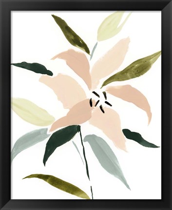 Framed Lily Abstracted I Print