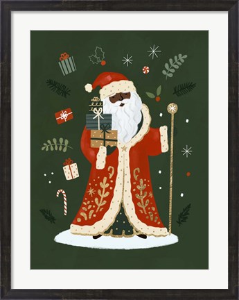 Framed Little St. Nick I Print