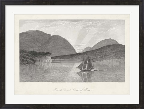 Framed Mount Desert, Coast of Maine Print