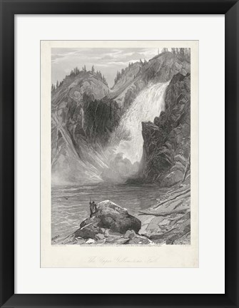 Framed Upper Yellowstone Falls Print