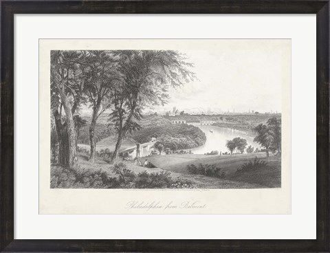 Framed Philadelphia From Belmont Print