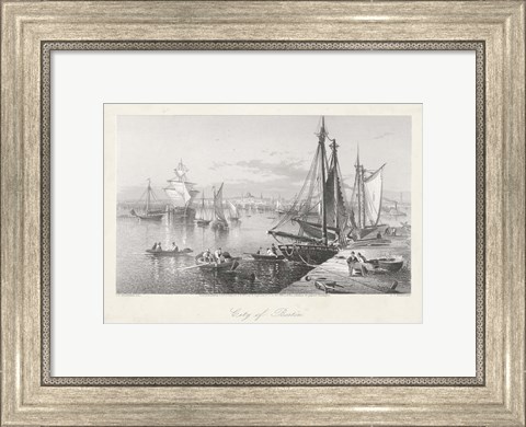 Framed City of Boston Print