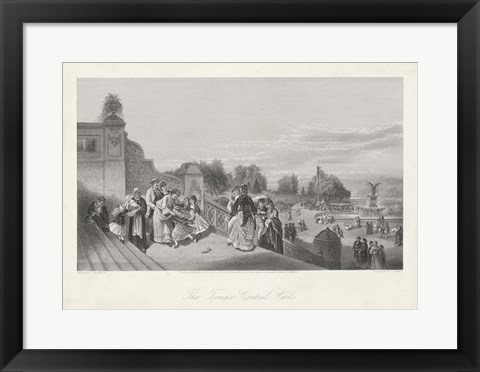 Framed Terrace, Central Park Print