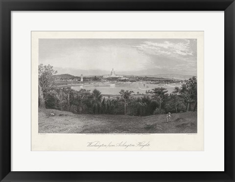 Framed Washington from Arlington Heights Print