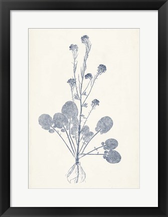 Framed Navy Botanicals VIII Print