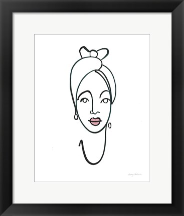 Framed Beauty I Pink Lips Print