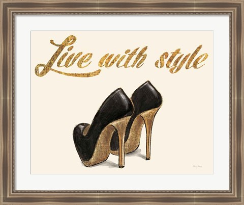 Framed Shoe Festish Live with Style Clean Print