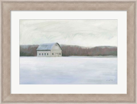 Framed Winter Barn Print