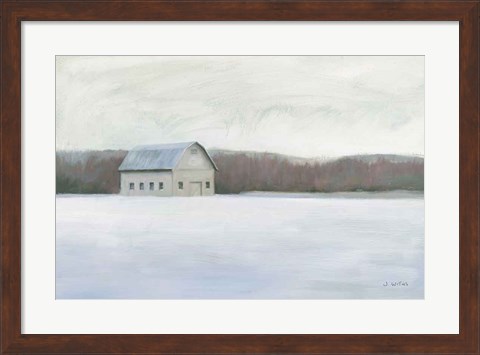 Framed Winter Barn Print