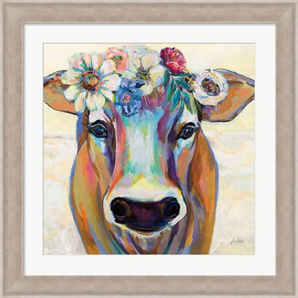 Framed Beau with Flowers Print